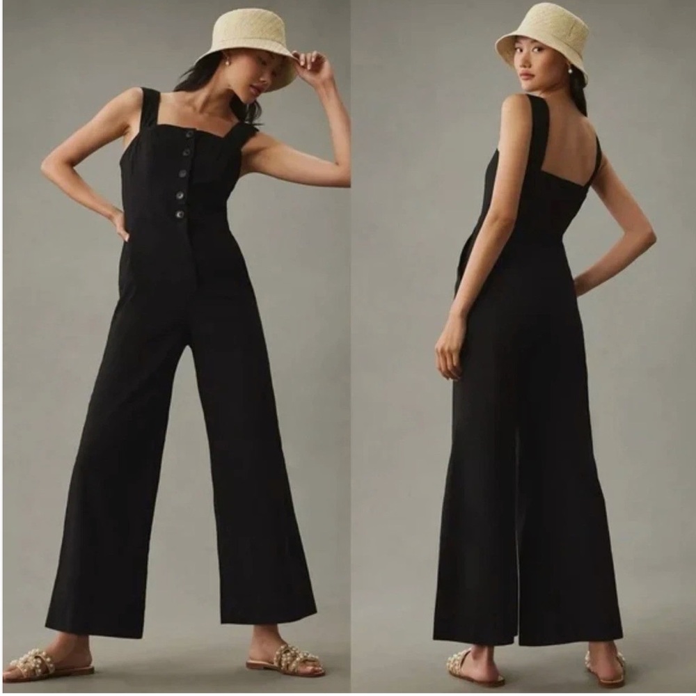 Anthro Maeve Colette Portside Jumpsuit in Black